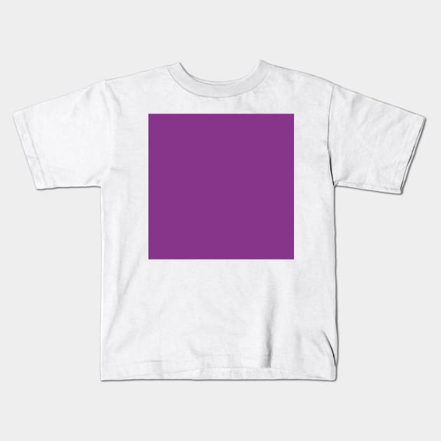 Solid Amethyst Light Purple  Monochrome Minimal Design Kids T-Shirt by HiddenPuppets